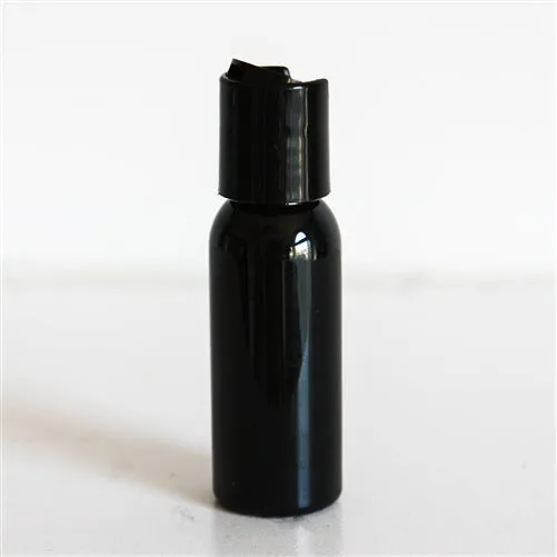 1 oz Black PET Bullet Bottle with 20-410 Neck