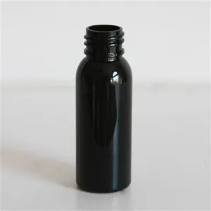 1 oz Black PET Bullet Bottle with 20-410 Neck