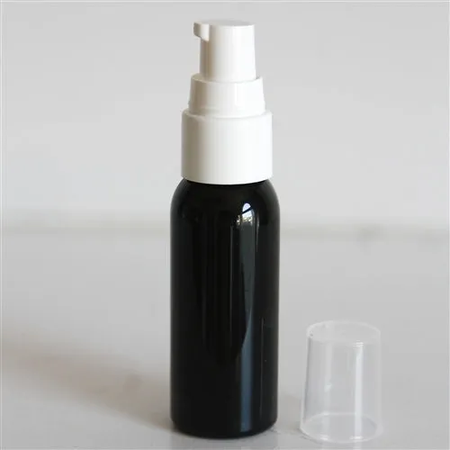 1 oz Black PET Bullet Bottle with 20-410 Neck