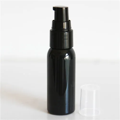 1 oz Black PET Bullet Bottle with 20-410 Neck