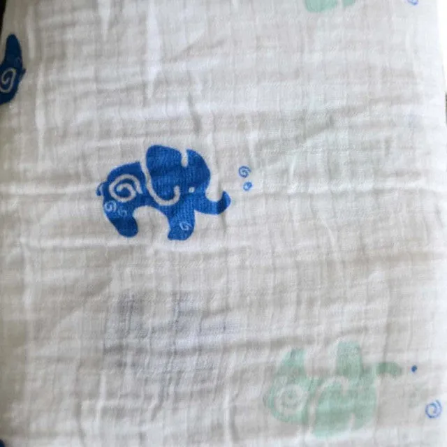 120x120cm Muslin Baby Toddler Cartoon Bedding Swaddling Blanket Warm Newborn Infant 100% Cotton Swaddle Towel