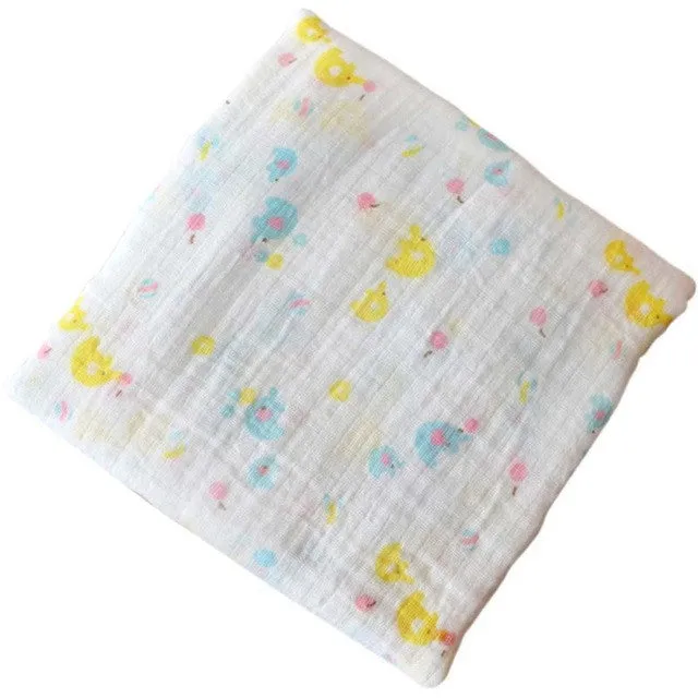 120x120cm Muslin Baby Toddler Cartoon Bedding Swaddling Blanket Warm Newborn Infant 100% Cotton Swaddle Towel