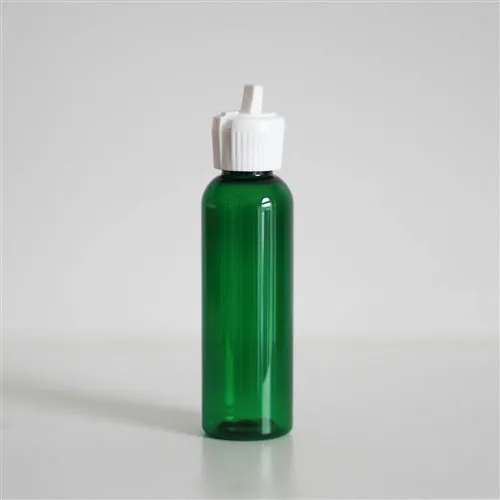 2 oz Green PET Bullet Bottle with 20-410 Neck