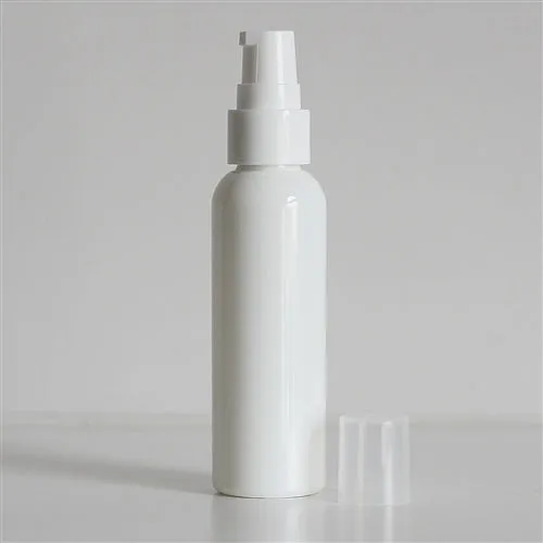 2 oz White PET Bullet Bottle with 20-410 White Treatment Pump