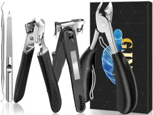 2024 Toenail Clippers for Seniors Thick Nails - 17mm Straight Wide Jaw Ultra Sharp Nail Clippers for Men & Upgrade 360°Rotary Fingernail Cutter for Seniors, Novelty Gifts for Men Women