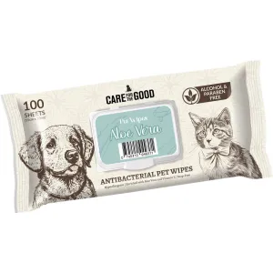 3 FOR $11.70: Care For The Good Antibacterial Pet Wipes For Cats & Dogs (Aloe Vera) 100pc