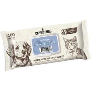 3 FOR $11.70: Care For The Good Antibacterial Pet Wipes For Cats & Dogs (Baby Powder) 100pc