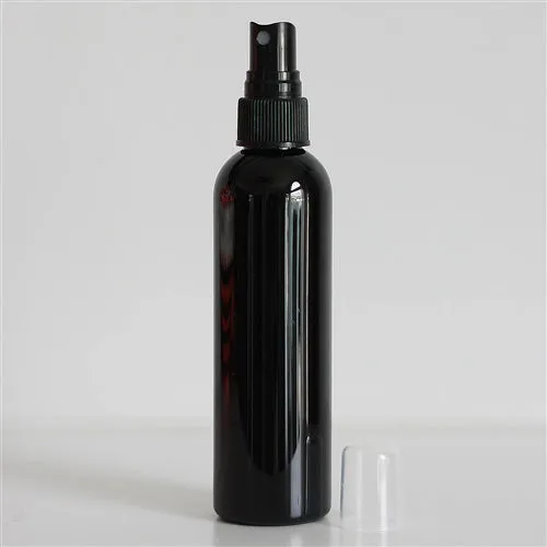 4 oz Black PET Bullet Bottle with 20-410 Neck