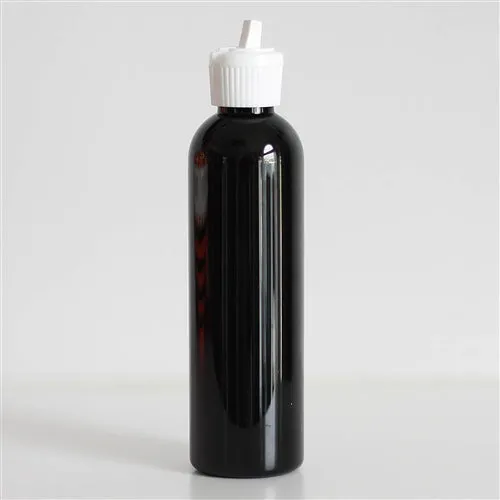 4 oz Black PET Bullet Bottle with 20-410 Neck