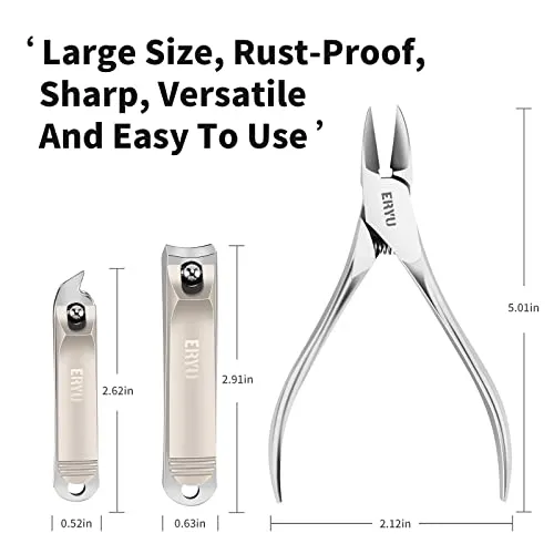 9 in 1 Manicure Set Professional, Stainless Steel Fingernail and