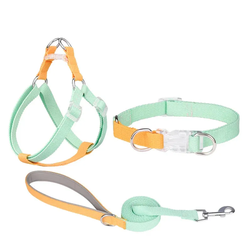 Adjustable Dog Harness and Leash Set for All Breeds