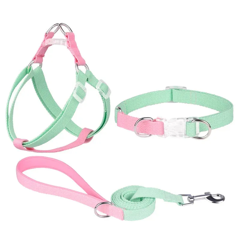 Adjustable Dog Harness and Leash Set for All Breeds