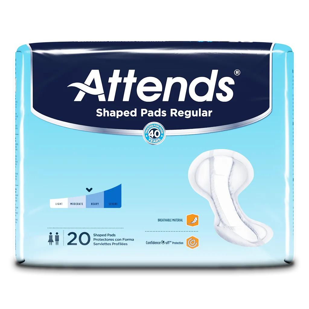 Attends Shaped Pads: Regular, Plus and Super