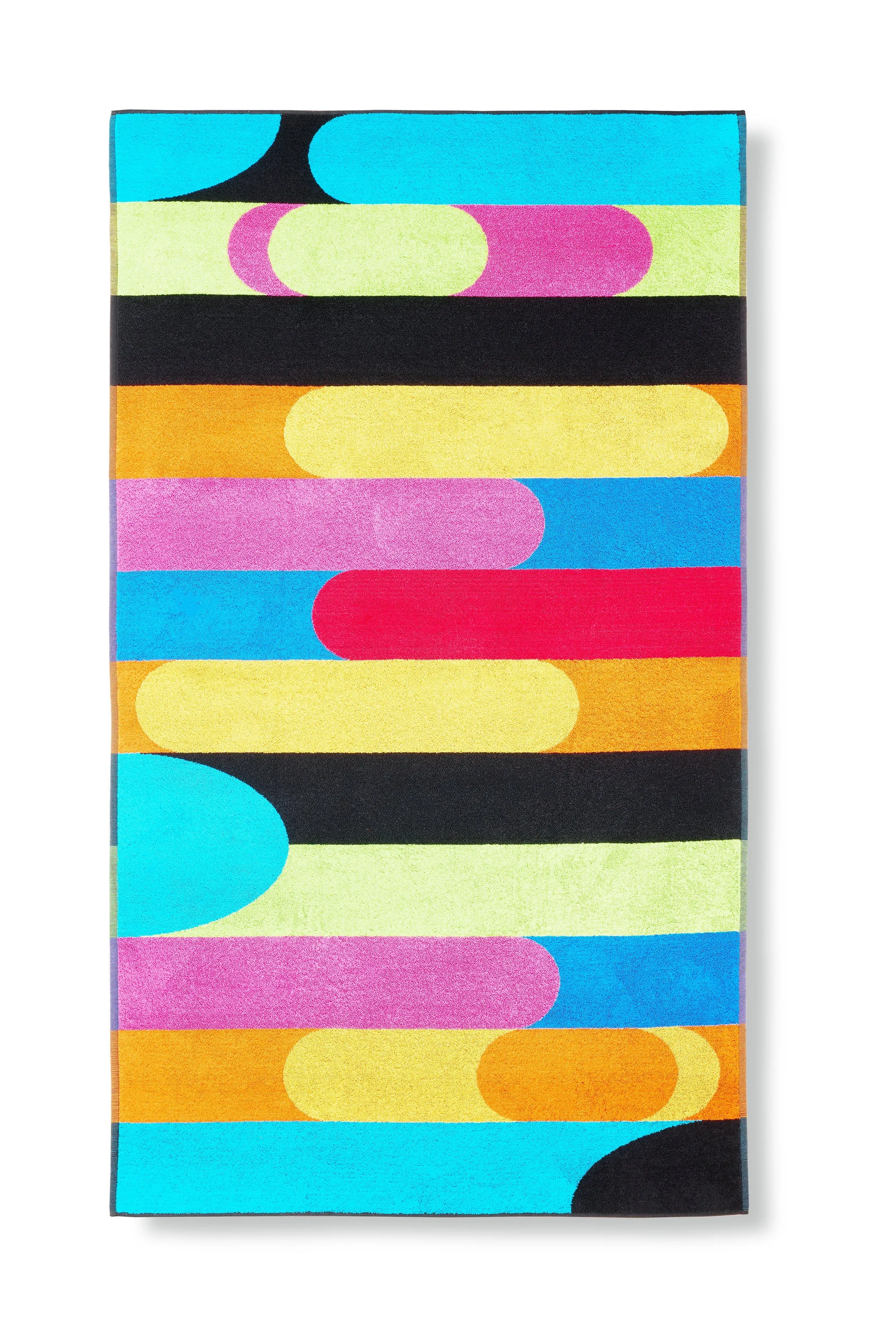 Beach Towel "Swipe" by Laura Schor - XL 100% Cotton