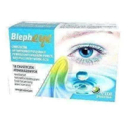 BLEPHEYE wipes for the care of the surface and edges of the eyelids x 18 pieces