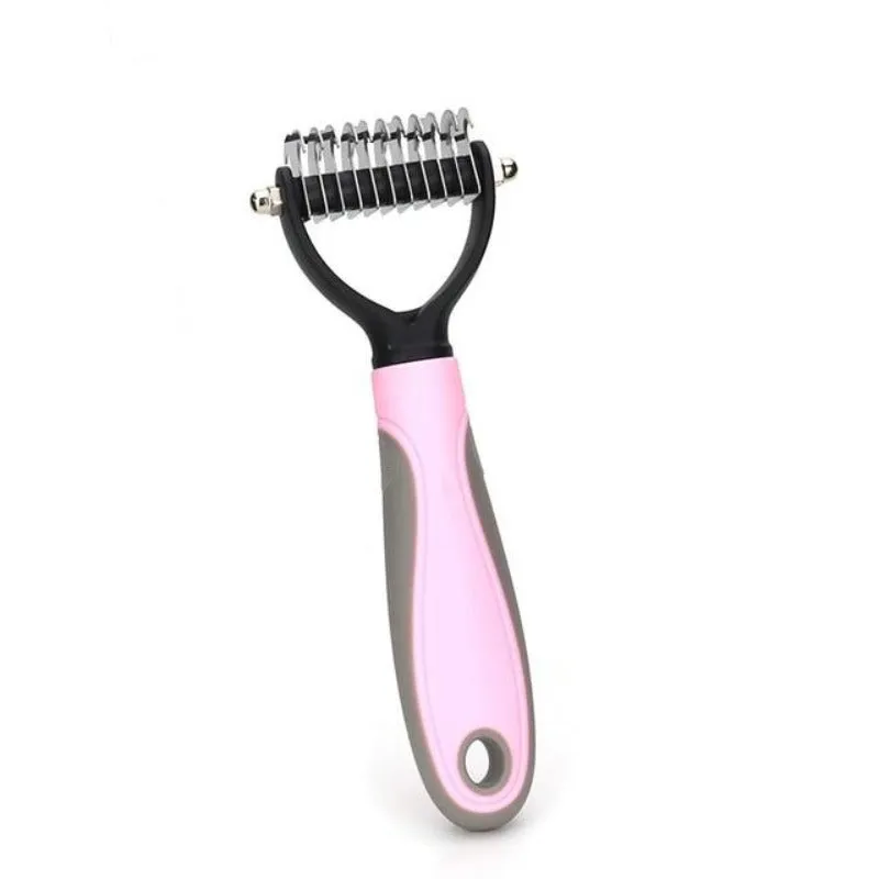 Cat Deshedding Brush - Grooming Dematting Tool For Long Hair Cats