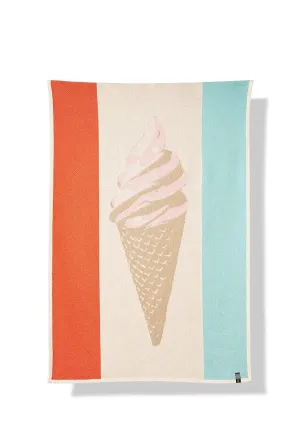 Cotton Beach Towel or Mini Blanket "Cornetto" by Michele Rondelli