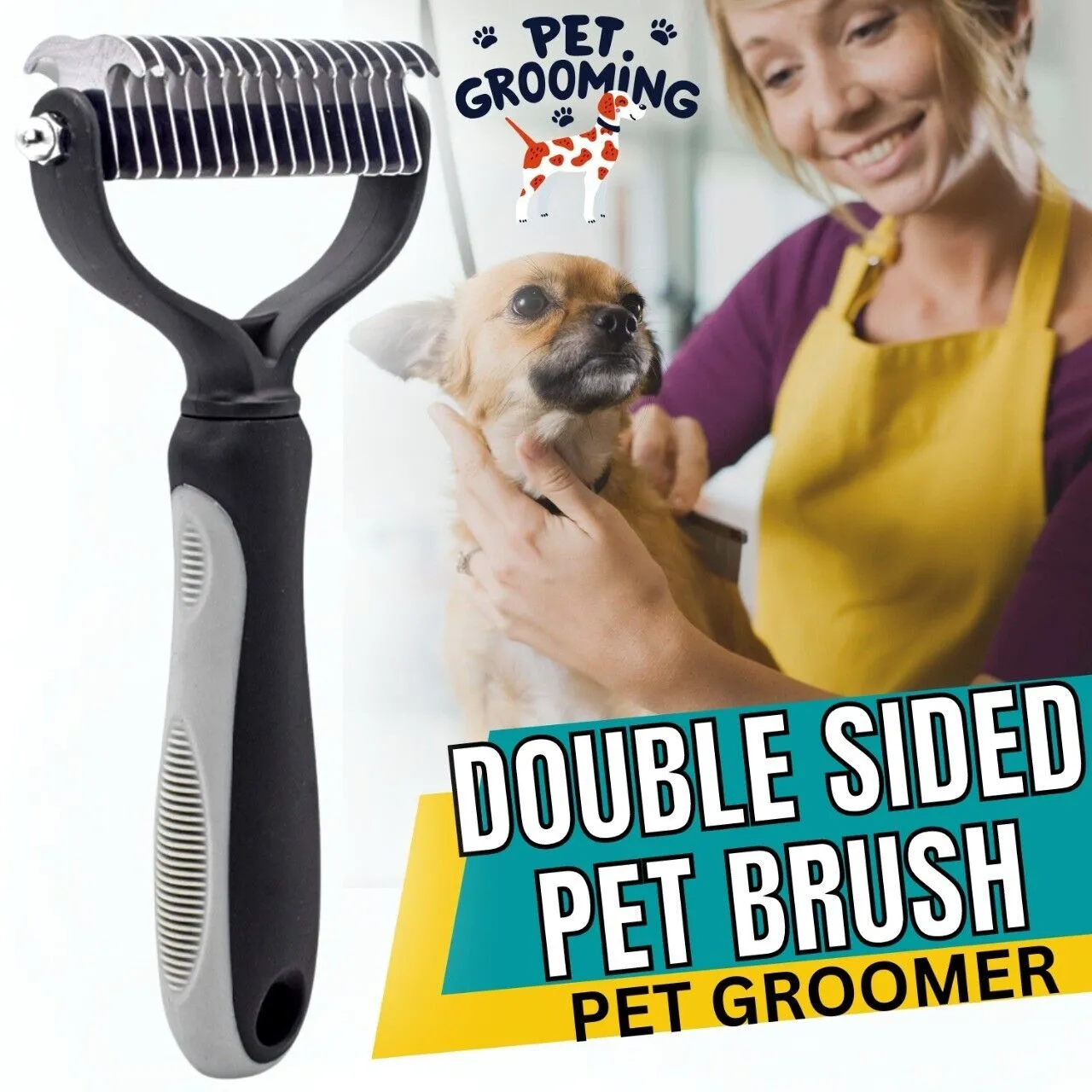 Double-Sided Pet Grooming Brush