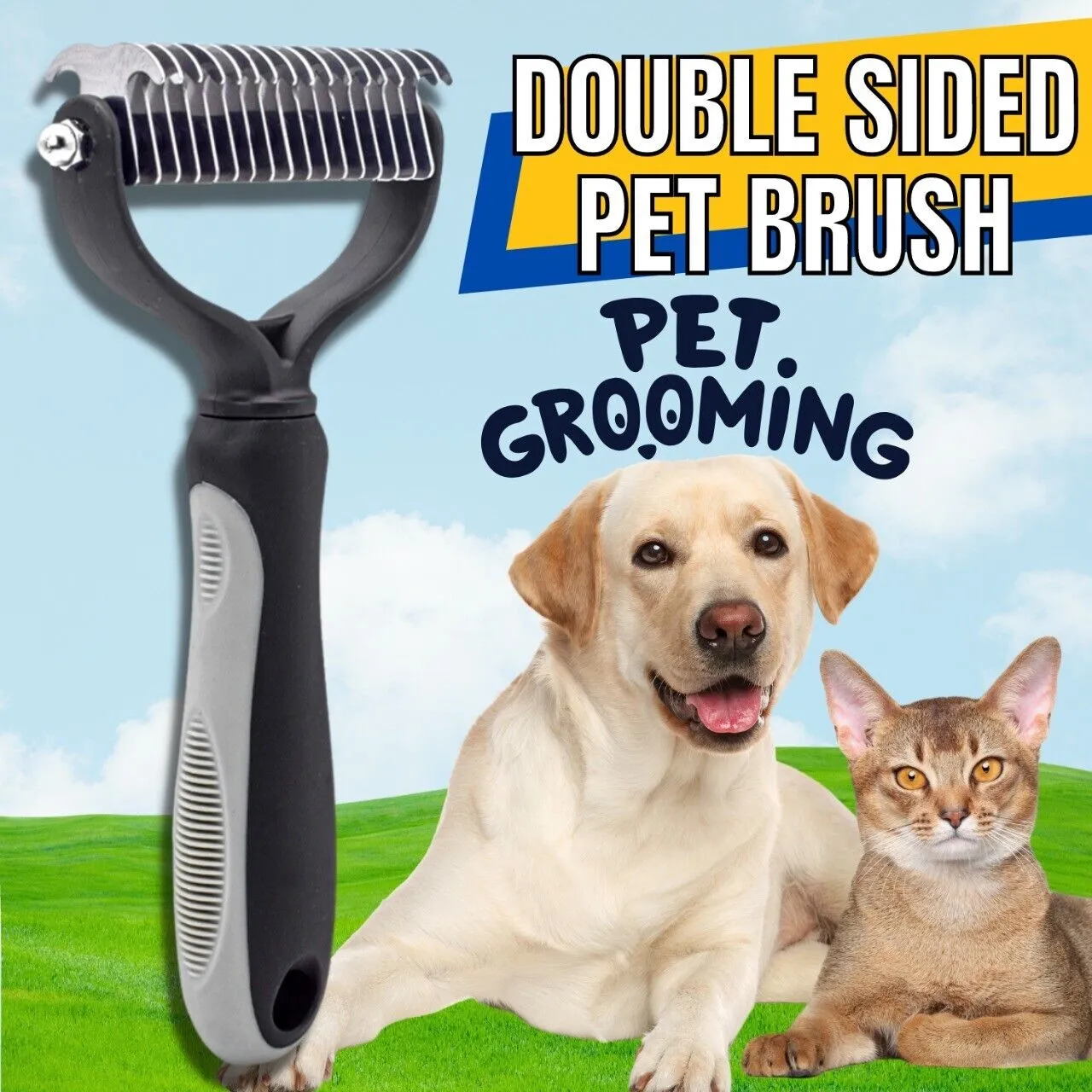 Double-Sided Pet Grooming Brush