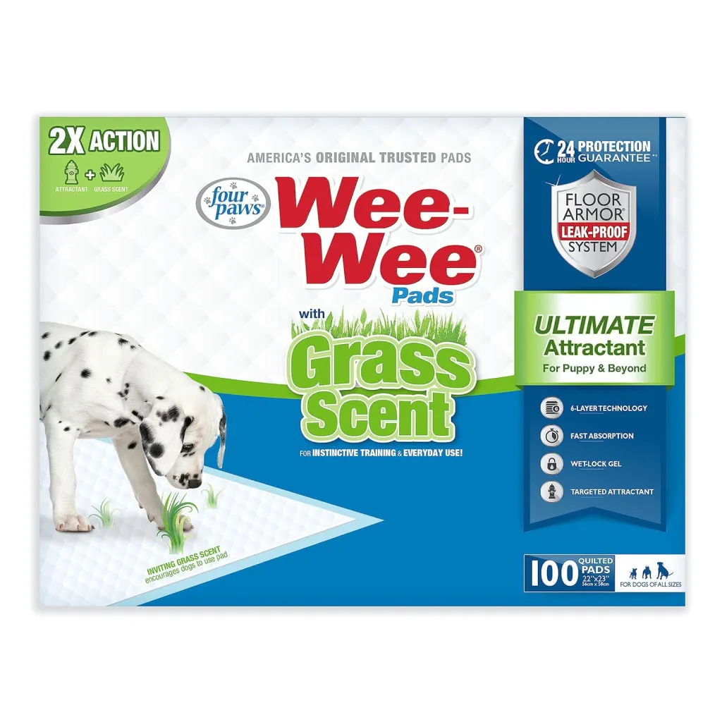 Four Paws Wee-Wee Ultimate Attractant Dog Pee Pads with Grass Scent - 22 x 23 inch