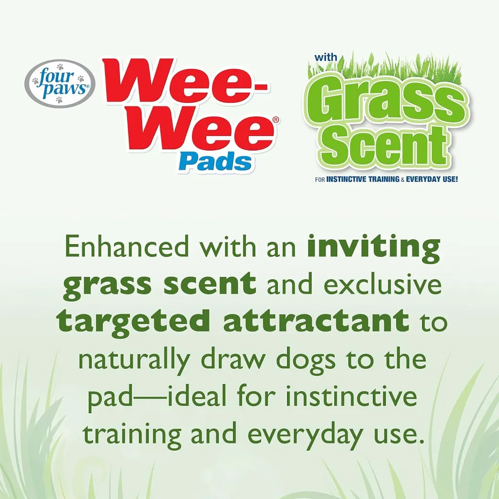 Four Paws Wee-Wee Ultimate Attractant Dog Pee Pads with Grass Scent - 22 x 23 inch