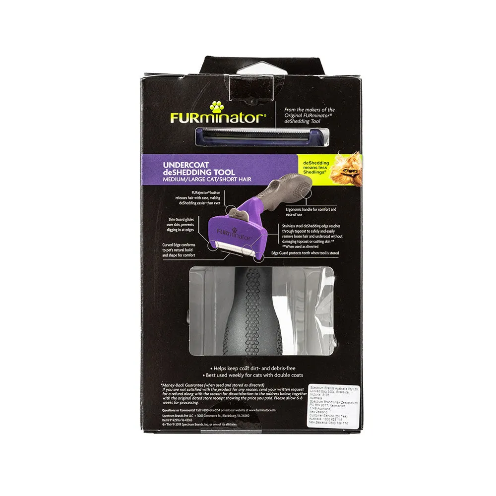 Furminator Short Hair Deshedding Tool Medium/Large Cat