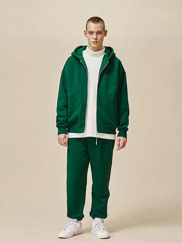 Green Hoodie Fleece Jacket