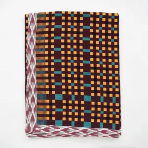 Gregory Parkinson Assamese Blanket : Berry Maize Turquoise