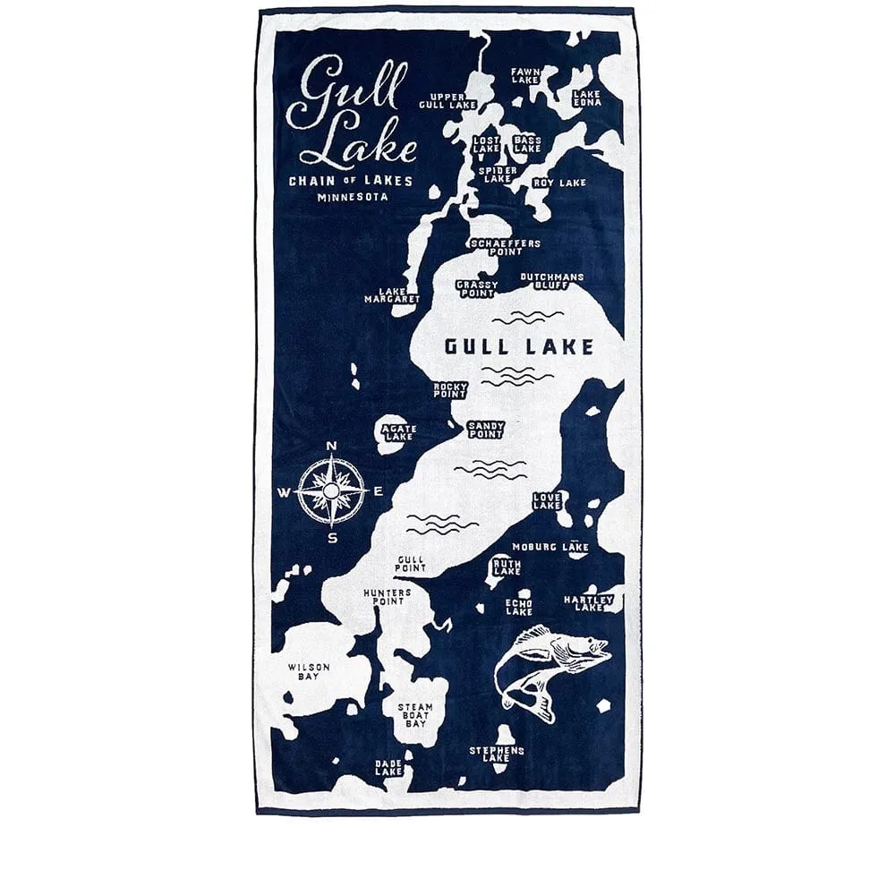 Gull Lake Map Towel