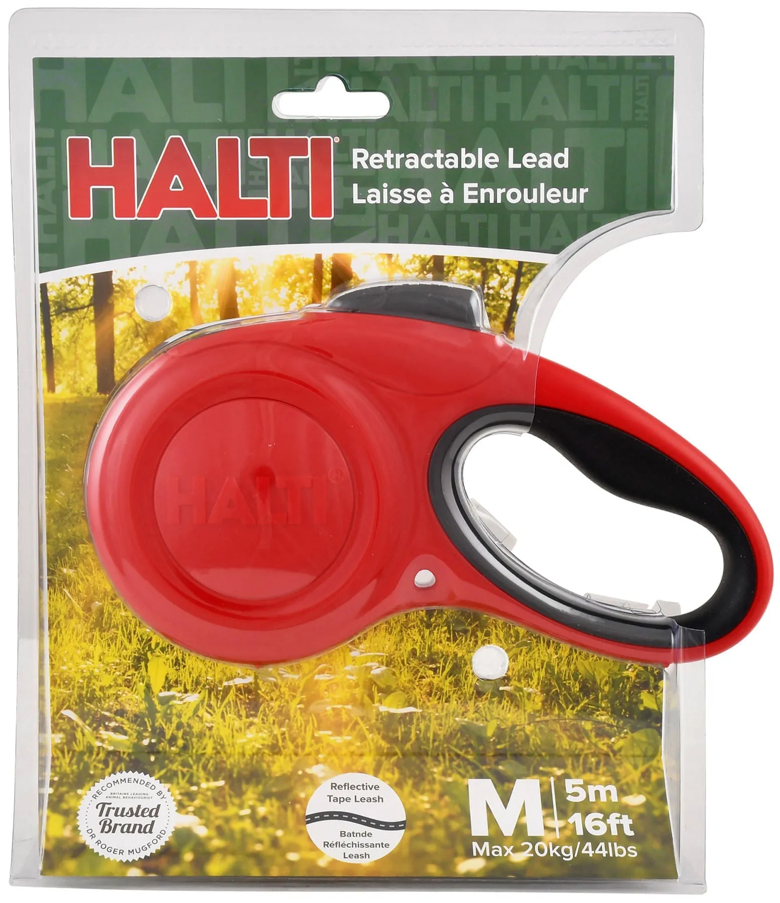 Halti Retractable Lead, Red