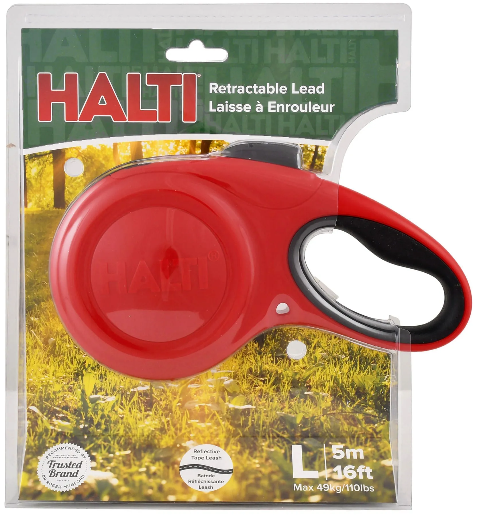 Halti Retractable Lead, Red