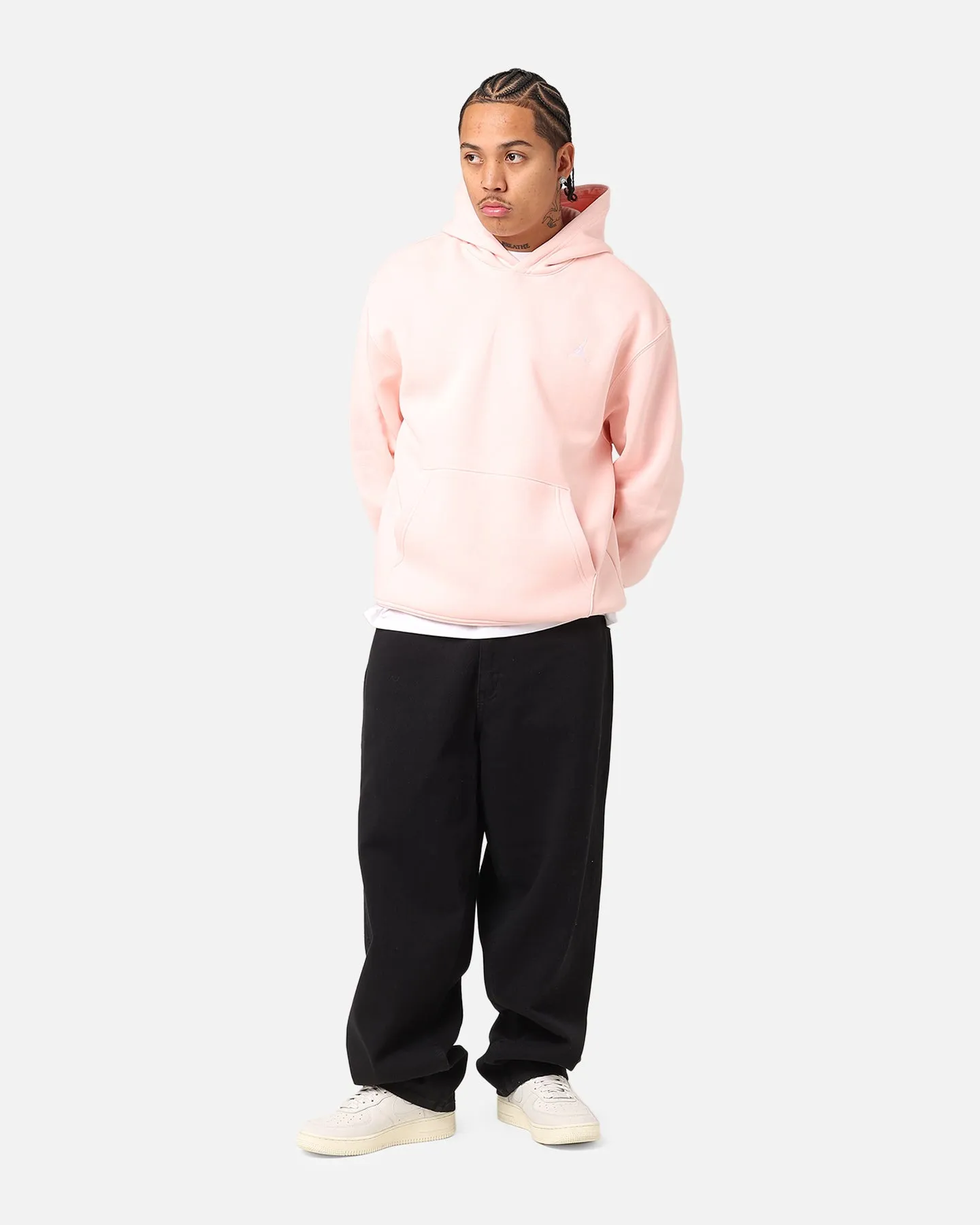 Jordan Essential Brooklyn Fleece Pullover Hoodie Pink/White