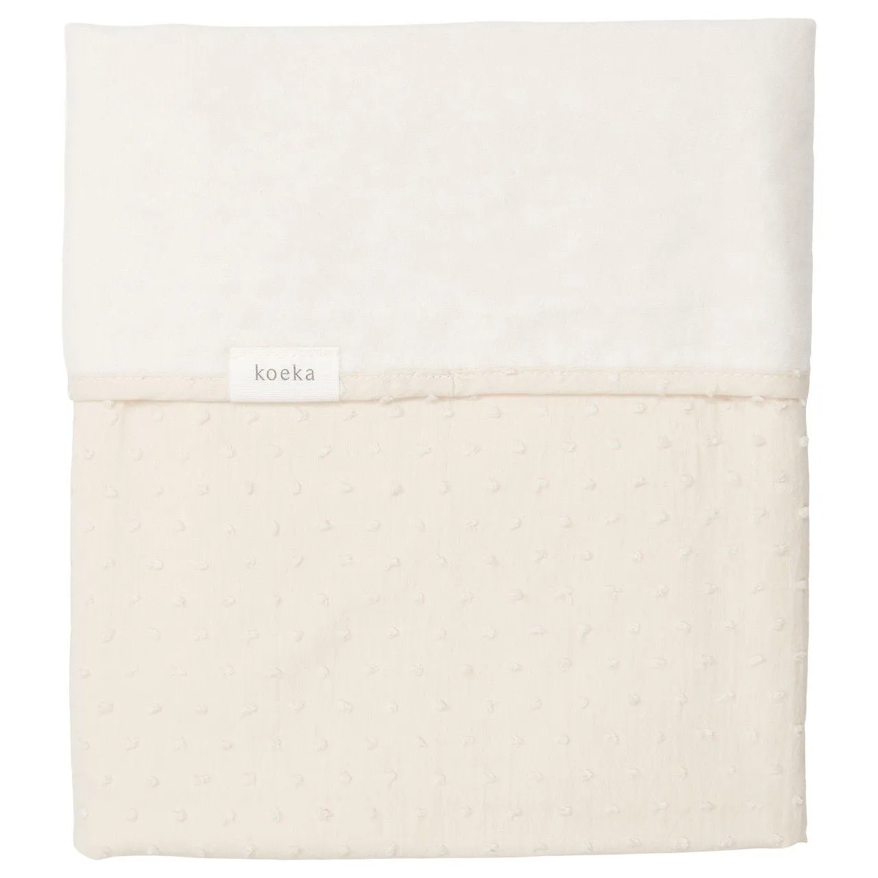 Koeka Crib blanket Cotton Fleece 75x100cm Napa | Warm white