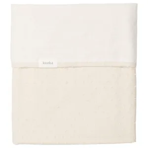 Koeka Crib blanket Cotton Fleece 75x100cm Napa | Warm white