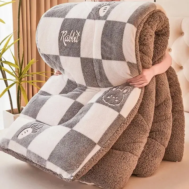 Luxurious Lamb Wool Duvet - Warm & Soft Quilt for All Seasons