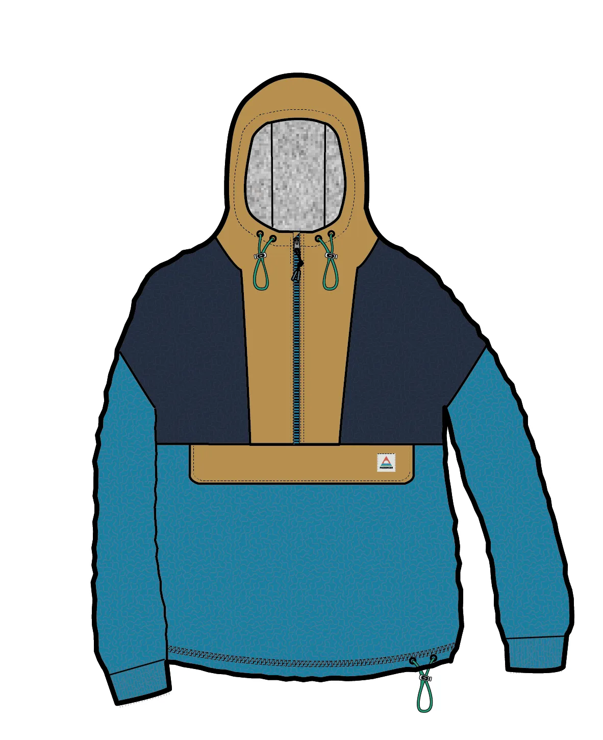 Maren 1/2 Zip Recycled Sherpa Fleece - Bluejay