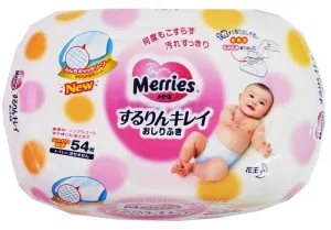 Merries baby Skincare Wipes 54pc with Dispensar