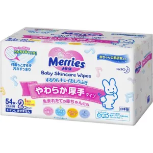 Merries baby Skincare Wipes 54pc X 2packs