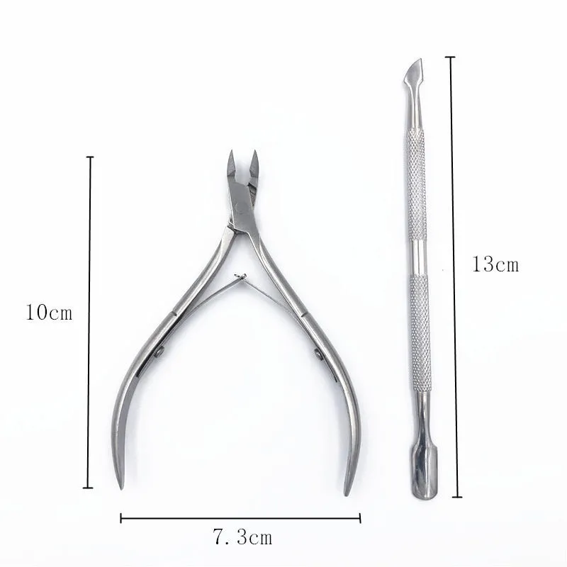 Nail Clippers Set Stainless Steel Peeling Barbed Manicure Implement