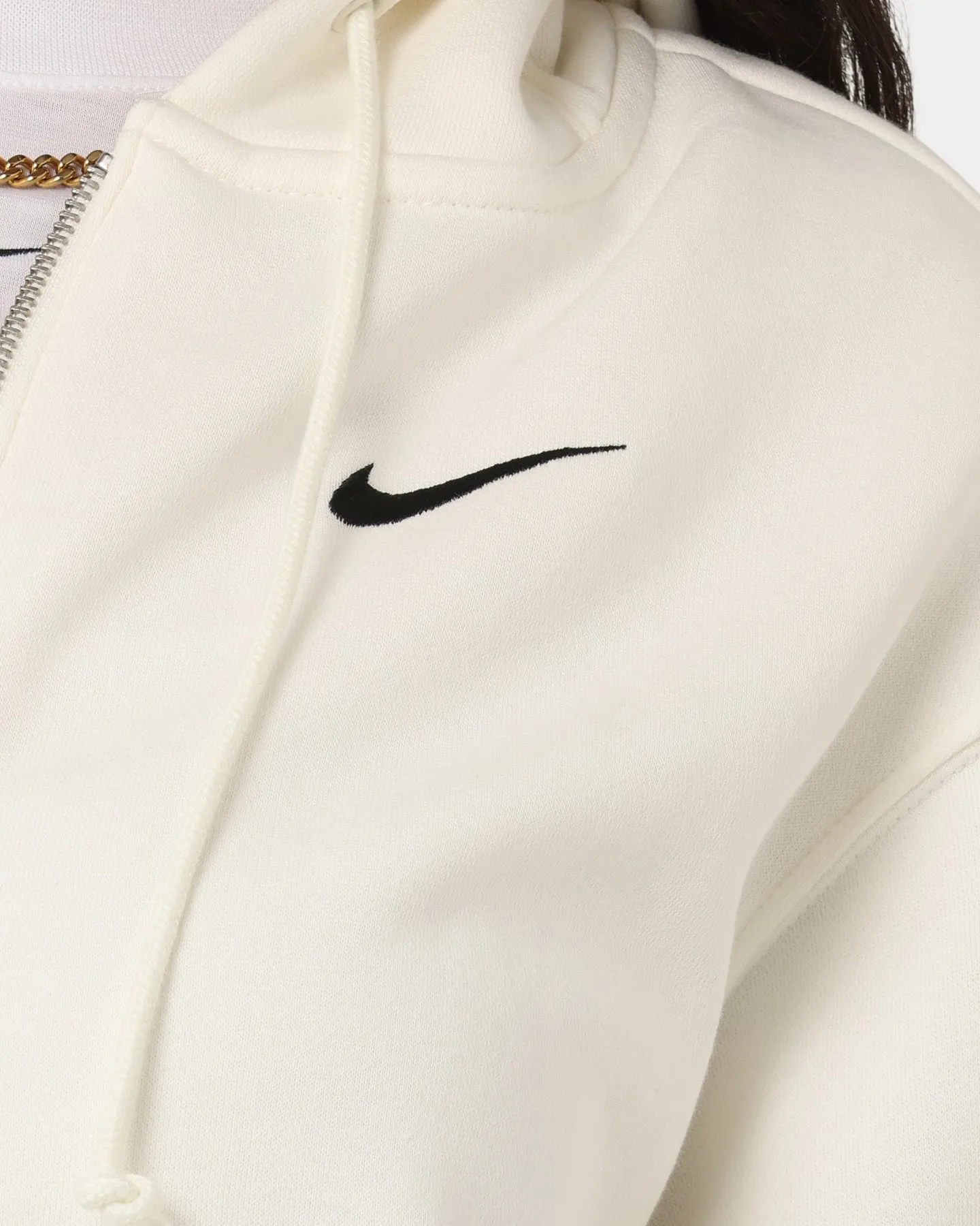 Nike Women's Nike Sportswear Style Fleece Full-Zip Oversized Hoodie Sail/Black