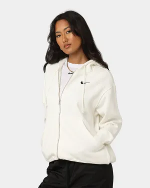 Nike Women's Nike Sportswear Style Fleece Full-Zip Oversized Hoodie Sail/Black