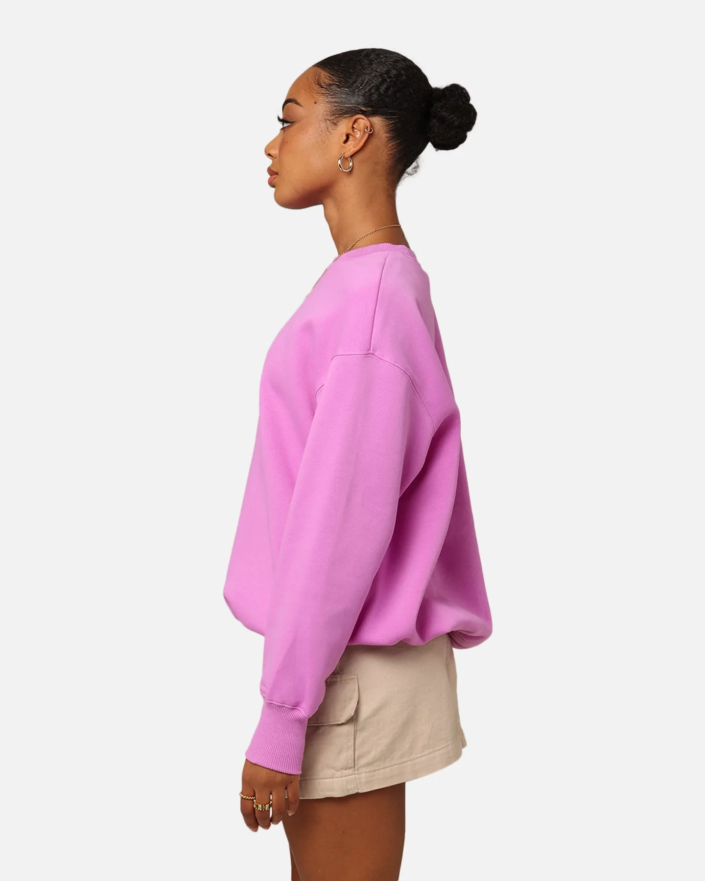 Nike Women's Phoenix Fleece Oversized Crewneck Rush Fuchsia/Sail