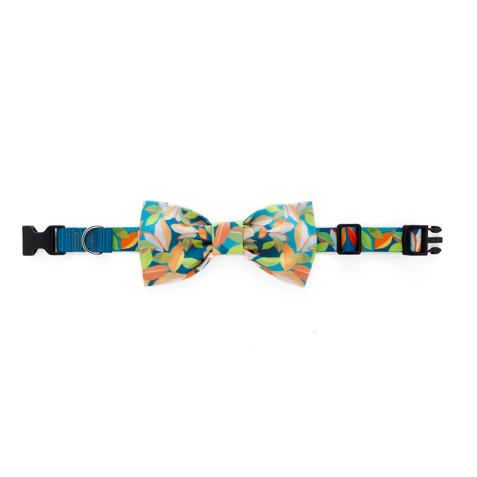 Organic Cotton Bow Tie with Leaves Print