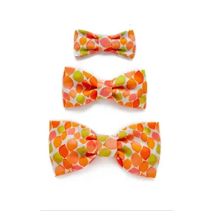 Organic Cotton Bow Tie with Pink Paints Print