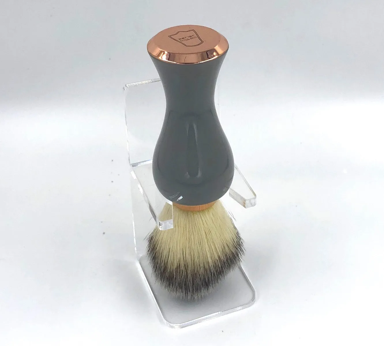 Parker Grey & Rose Gold Synthetic Bristle Shaving Brush