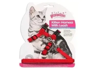 PAWISE Kitten Harness (14.5-25/18-30cm) W/1.2 Leash - S