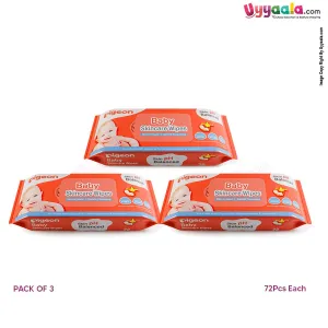 PIGEON Baby Skincare Wipes - 3Pack - 72pcs each