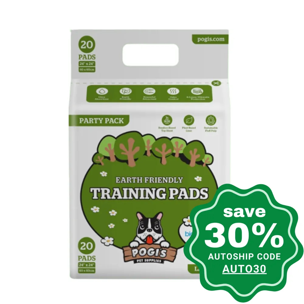 Pogi's Pet Supplies - Pee Pads - Large (24' x 24') 20 Pack