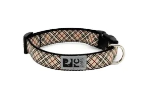 RC Pets Clip Collar - Tan Tartan Medium