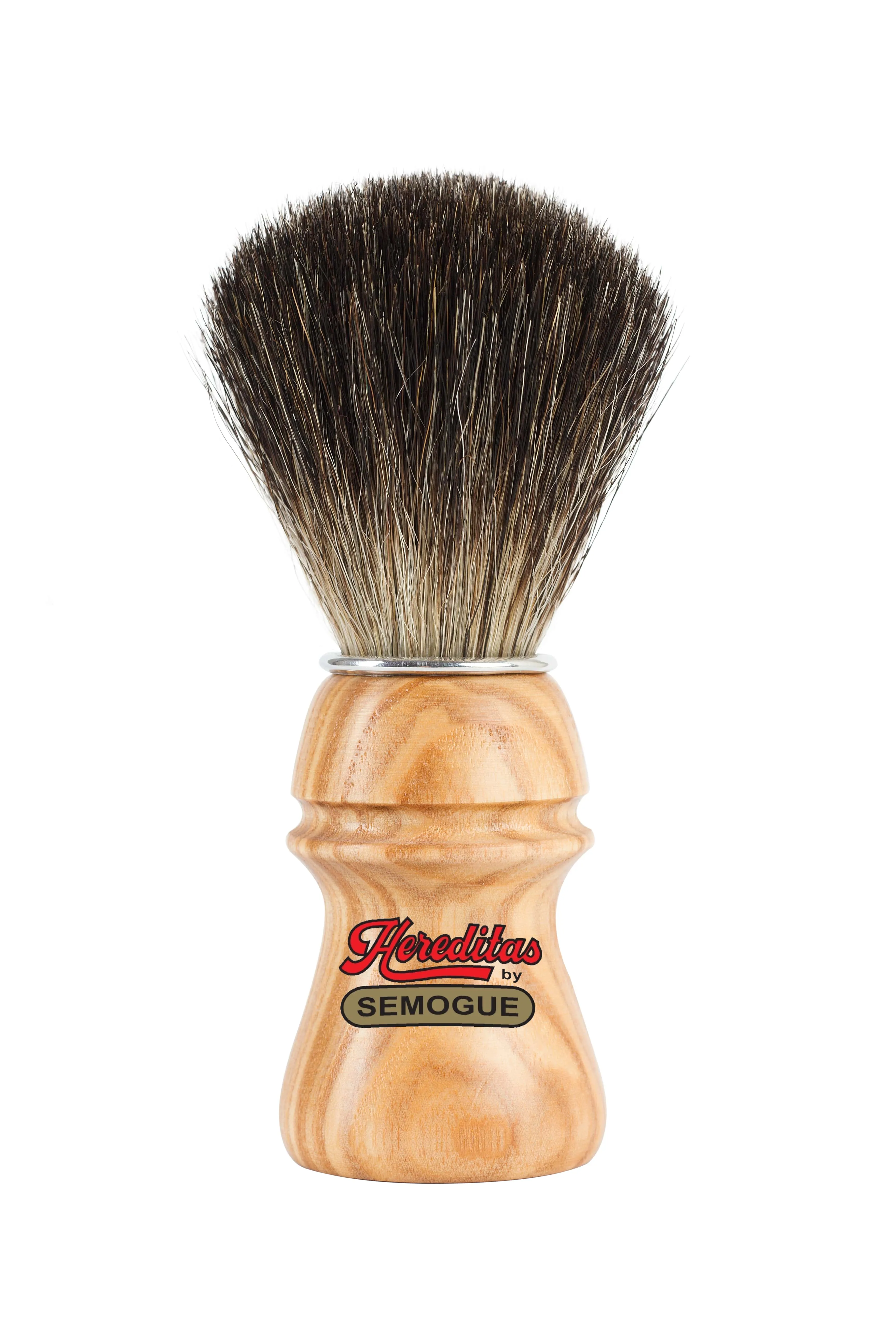 Semogue - 2010 Hereditas Black Badger Shaving Brush, Ash Wood Handle, 22mm